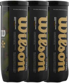 Wilson 3x verpakking 3 stuks Premier Padel Speed X3 geel - nosize