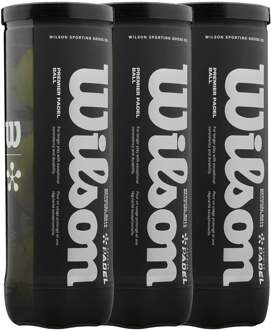 Wilson 3x verpakking 3 stuks Premier Padel X3 geel - nosize