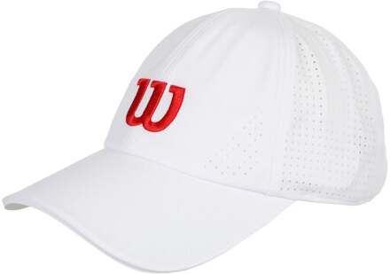Wilson Active Perforated Cap-Wit,Rood - S/M