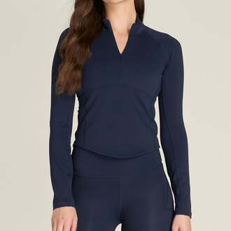 Wilson Baseline Half-Zip Longsleeve Dames-donkerblauw - XL
