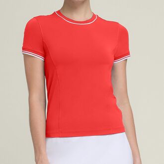 Wilson Baseline Seamless Team T-shirt Dames rood - L