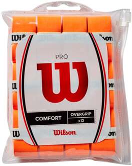 Wilson Burn Pro Overgrip Verpakking 12 Stuks-Oranje - nosize