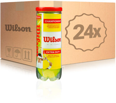 Wilson Championship 24x Verpakking 3 Stuks In Een Doos geel - one size