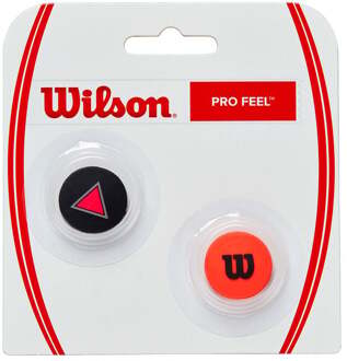 Wilson Clash Pro Feel Clash Demper Verpakking 2 Stuks-Zwart,Rood - nosize
