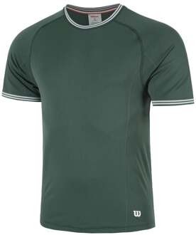 Wilson Court Performance Crew T-shirt Heren-Donkergroen - S