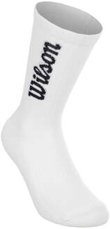 Wilson Crew Tennissokken Unisex-wit, donkerblauw - 38-42