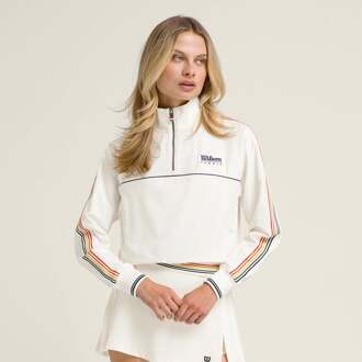 Wilson Davenport Woven Popover Sweatshirt Dames crème - XS