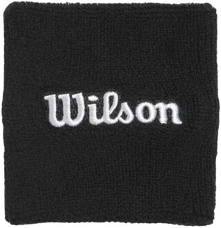 Wilson Geborduurd polsbandje met logo (set van 2) Zwart - One size