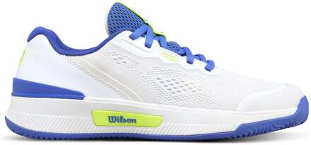 Wilson Intrigue Pro Tennisschoenen Dames-Wit,Blauw - 36,36 2/3,37 1/3,38,38 2/3,39 1/3,40,40 2/3,41 1/3,42,42 2/3,43 1/3