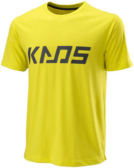 Wilson Kaos Tech T-shirt Heren geel - S