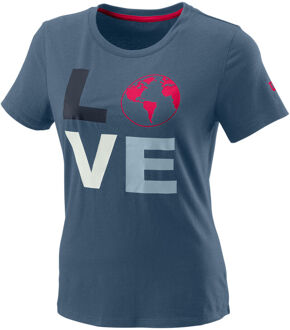 Wilson Love Earth Tech T-shirt Dames blauw - XS