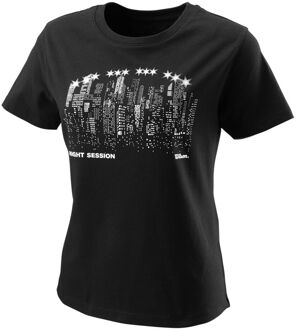 Wilson Night Skyline Tech T-shirt Dames zwart - XS