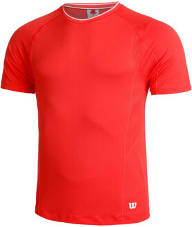 Wilson Players Seamless Crew 2.0 T-shirt Heren rood - L