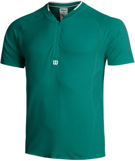 Wilson Players Seamless Zip Henley 2.0 T-shirt Heren groen - XL