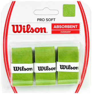 Wilson Pro absorberende racket overgrip (set van 3) Groen - One size
