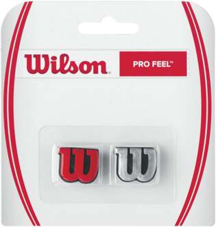 Wilson Pro Feel Demper Verpakking 2 Stuks-Zilver,Rood - nosize