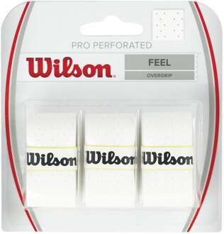 Wilson Pro Overgrip Perforated Verpakking 3 Stuks-Wit - nosize