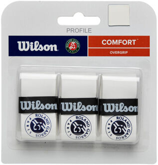 Wilson Pro Overgrip Roland Garros Verpakking 3 Stuks-Wit,Blauw - nosize