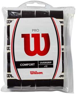 Wilson Pro Overgrip Verpakking 12 Stuks-Zwart - nosize