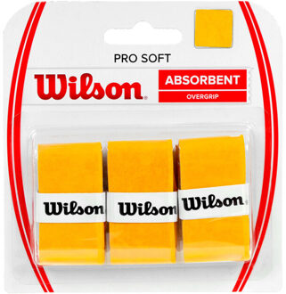Wilson Pro soft comfort racket overgrip (set van 3) Geel - One size