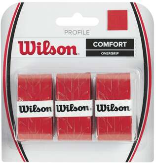 Wilson Profile Overgrip Verpakking 3 Stuks-Rood - nosize