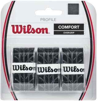 Wilson Profile Overgrip Verpakking 3 Stuks-Zwart - nosize