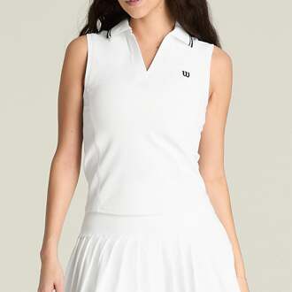 Wilson Rib Polo Dames-wit - M