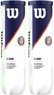 Wilson Roland Garros All Court 2x Verpakking 4 Stuks geel - nosize