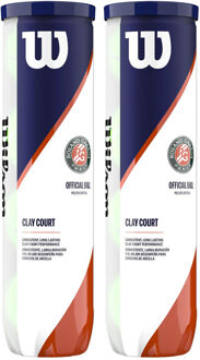 Wilson Roland Garros Official Bi Pack Verpakking 4 stuks geel - nosize