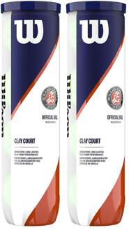 Wilson Roland Garros Official Bi Pack Verpakking 4 stuks geel - nosize