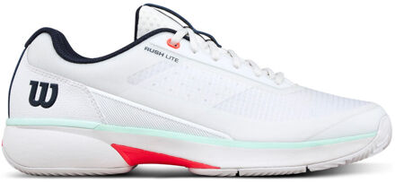 Wilson Rush Lite 5 Tennisschoenen Heren-wit, turkoois - 40,40 2/3,41 1/3,42,42 2/3,43 1/3,44,44 2/3,45 1/3,46,46 2/3,47 1/3,48,49 1/3