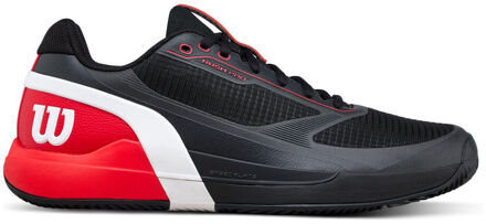 Wilson Rush Pro 5 Tennisschoenen Heren-zwart, neonrood - 43 1/3