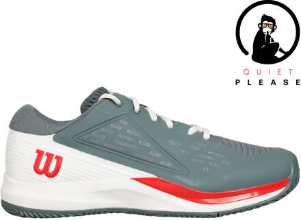 Wilson Rush Pro Ace Quiet Please Tennisschoenen Heren-Grijs,Oranje - 40,40 2/3,41 1/3,42,42 2/3,43 1/3,44,44 2/3,45 1/3,46,46 2/3,47 1/3,48,49 1/3
