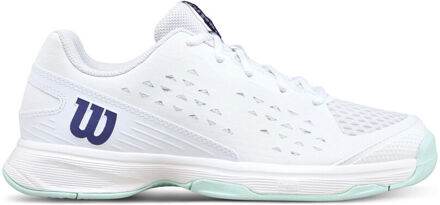 Wilson Rush Pro Jr Allcourt schoen Kinderen-wit, turkoois - 28,29 1/3,30 2/3,32,32 2/3,33 1/3,34,34 2/3,35 1/3,36,36 2/3,37 1/3,38,38 2/3