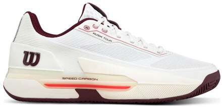 Wilson Rush Tour 5 Allcourt schoen Heren-wit, wijnrood - 44 2/3