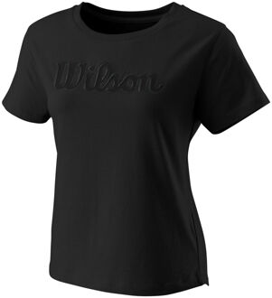 Wilson Script Eco CTN T-shirt Dames zwart - XS,S,M