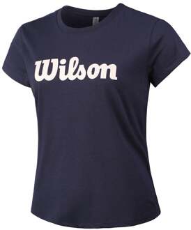 Wilson Script Tech T-shirt Dames blauw