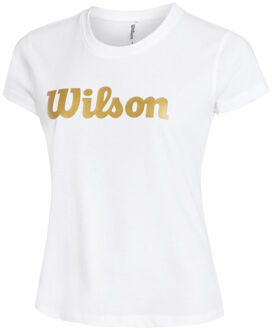 Wilson Script Tech T-shirt Dames wit - L,XL