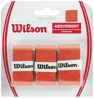 Wilson Soft Overgrip Verpakking 3 Stuks-Oranje - nosize