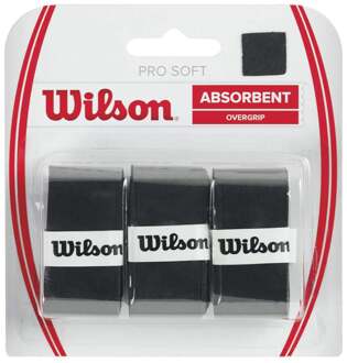 Wilson Soft Overgrip Verpakking 3 Stuks-Zwart - nosize