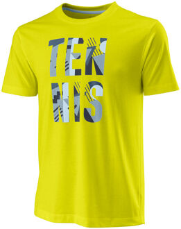 Wilson Stacked Tech T-shirt Heren geel