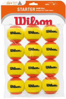 Wilson Starter Balls Stage 2 Zak 12 Stuks geel - nosize
