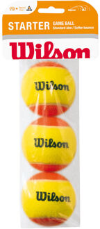 Wilson Starter Balls (Stage 2) Zak Met 3 Stuks geel - one size