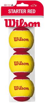 Wilson Starter Balls (Stage 3) Zak Met 3 Stuks geel - one size