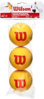 Wilson Starter Foam Balls (Stage 3) Zak Met 3 Stuks rood - one size