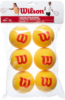 Wilson Starter Foam Balls (Stage 3) Zak Met 6 Stuks rood - nosize