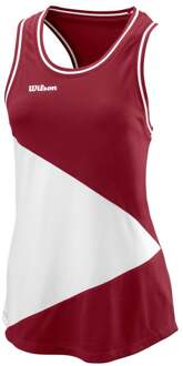 Wilson Team II Tanktop Dames-Donkerrood,Wit - L