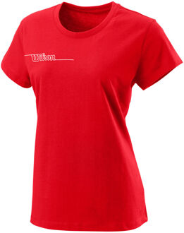 Wilson Team II Tech T-shirt Dames-Rood - XS