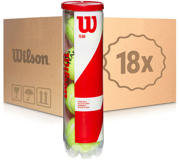 Wilson Team W Practice 18x Verpakking 4 Stuks In Een Doos geel - one size