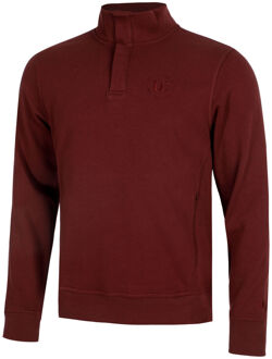 Wilson Tennis Club 1/2 Zip Mock Sweatshirt Heren-berry - S,M,XXL